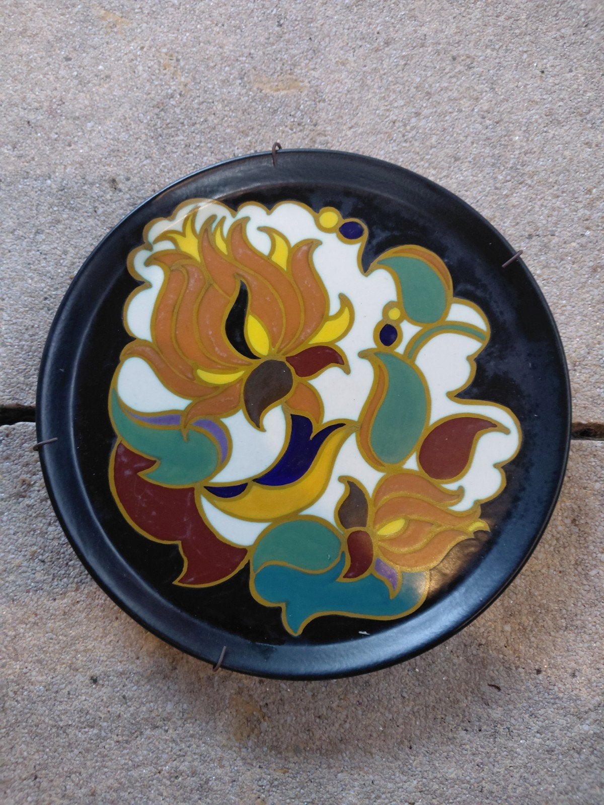 Vintage Zenith Gouda Wandbord - Bloemmotief, Antiek en Kunst, Ophalen