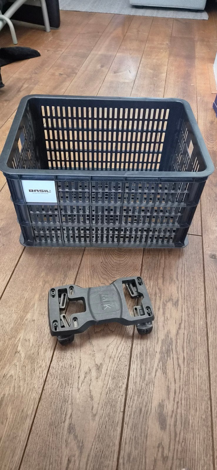 Basil fietskrat L mét MIK adapter, Ophalen, Zo goed als nieuw, Fietskrat, Mik systeem