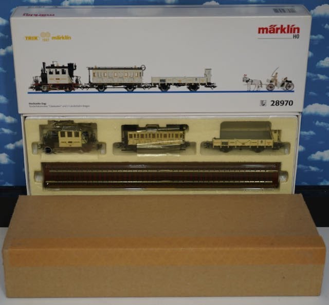 MÄRKLIN 28970 Hochzeitszug mit Glaskasten Dampflok......, Hobby en Vrije tijd, Modeltreinen | H0, Wisselstroom, Treinset, Nieuw