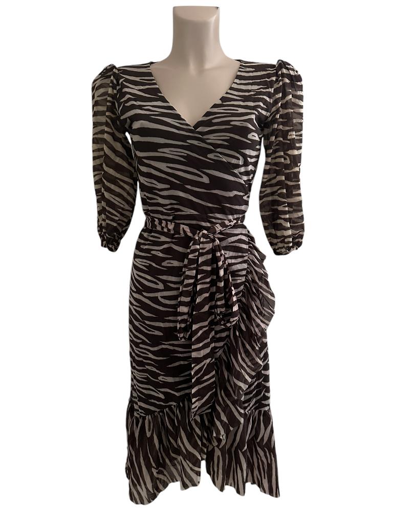 Ganni jurk M, Kleding | Dames, Jurken, Zo goed als nieuw, Maat 38/40 (M), Zwart, Boven de knie, Ophalen of Verzenden