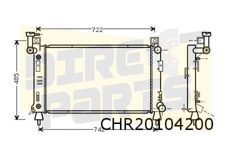 Chrysler / Dodge Voyager (1/93-1/96) (3.0i) radiateur (vulha, -, Nieuw, Bumper, -