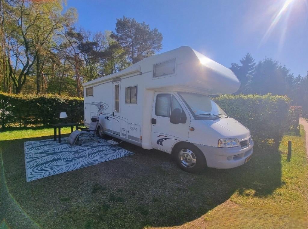 Camper Frankia Comfort Class 6-pers., Caravans en Kamperen, Alkoof, Ringverwarming, Fiat, Particulier