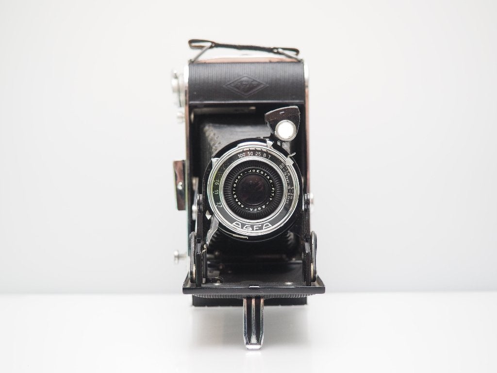 Agfa Billy Compur Vintage Camera - Klassieke Balgcamera, Ophalen of Verzenden, Gebruikt, Compact, Overige Merken