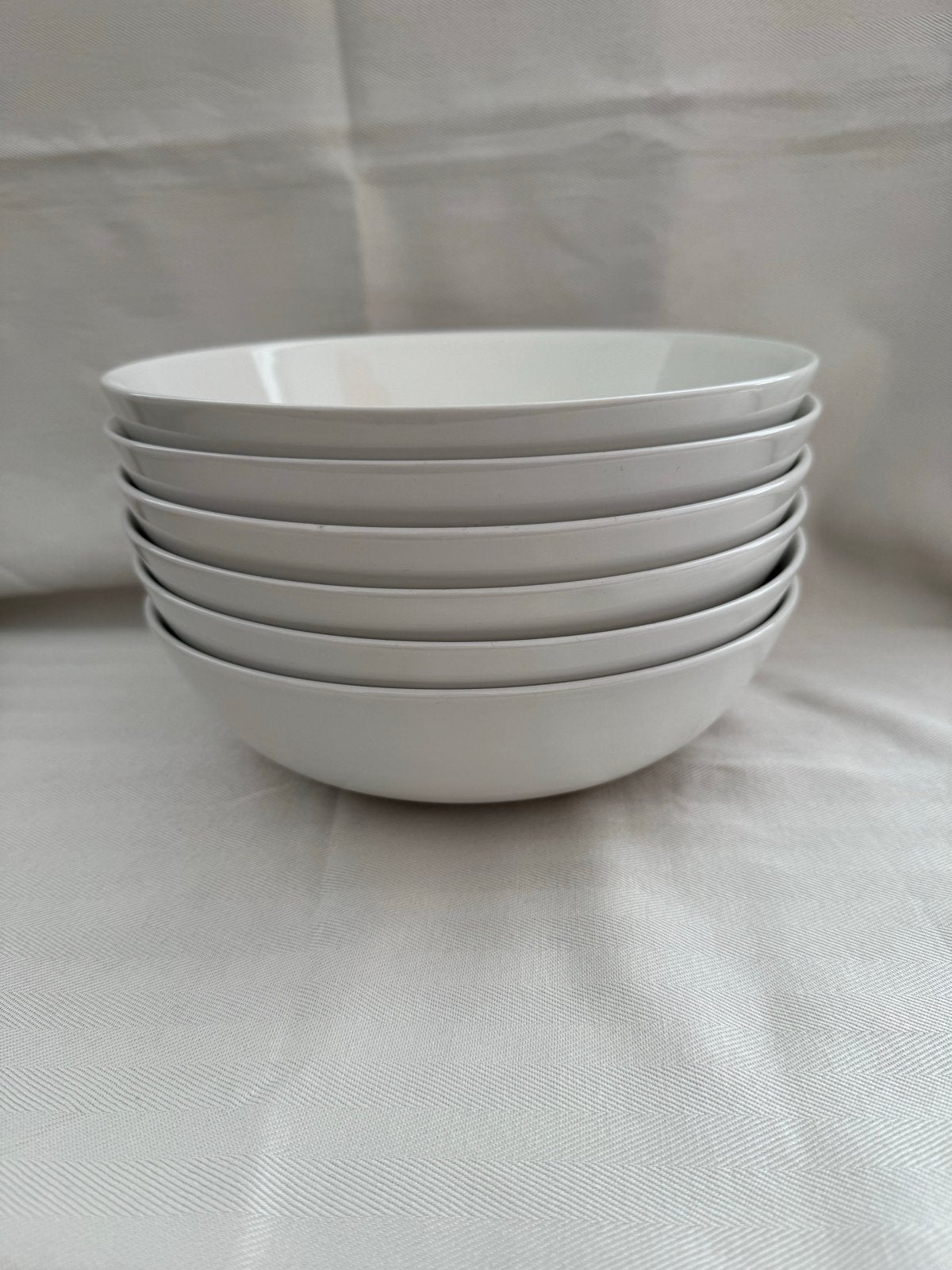 6 Royal Doulton Olio witte schalen / pastaborden, Nieuw, Ophalen of Verzenden, Schaal of Schalen, Effen