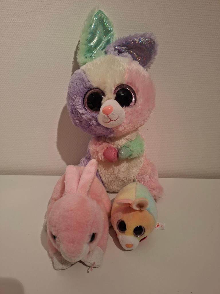 TY Beanie konijn, konijnen, Ophalen of Verzenden, Zo goed als nieuw, Konijn, Ty