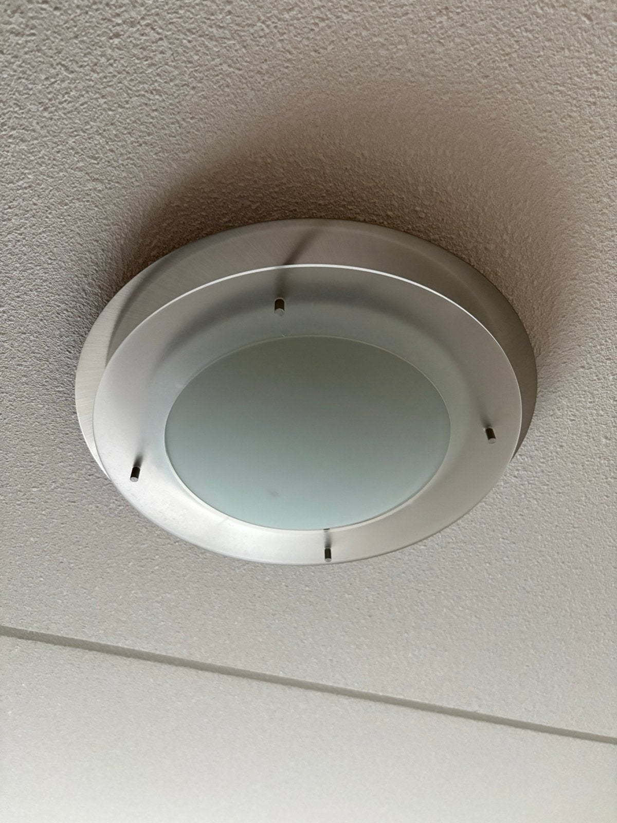 Diverse lampen: plafondlampen, hanglamp en wandlamp, Overige merken, Gebruikt, Overige fittingen, Zilver