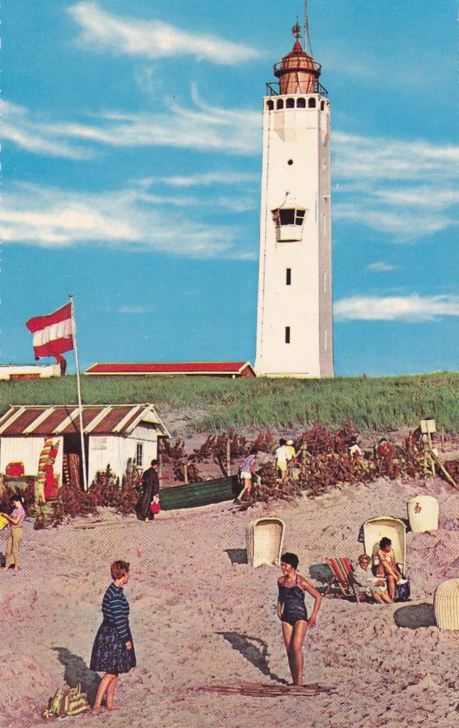 Noordwijk aan Zee. Vuurtoren.  (1966), Verzamelen, Verzenden, 1960 tot 1980, Gelopen, Zuid-Holland