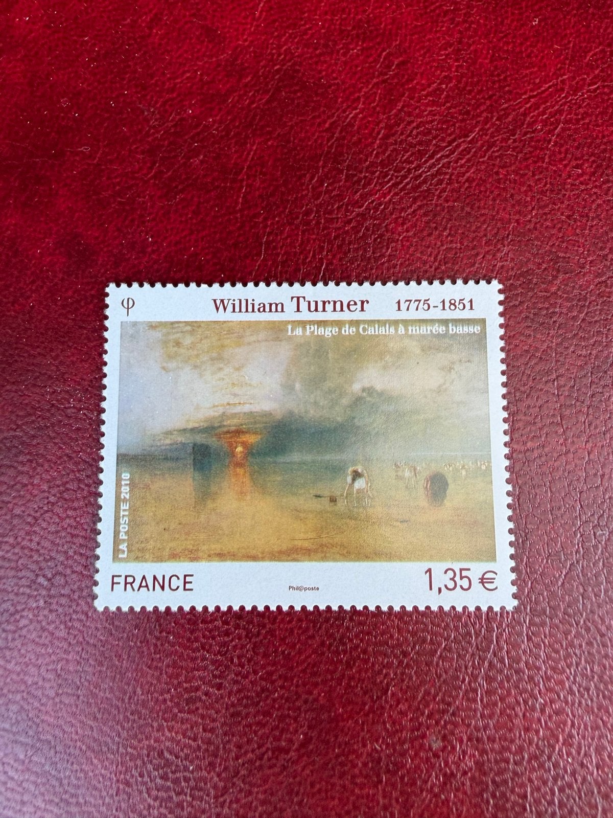 William Turner postzegel - La Plage de Calais - Frankrijk, Ophalen of Verzenden
