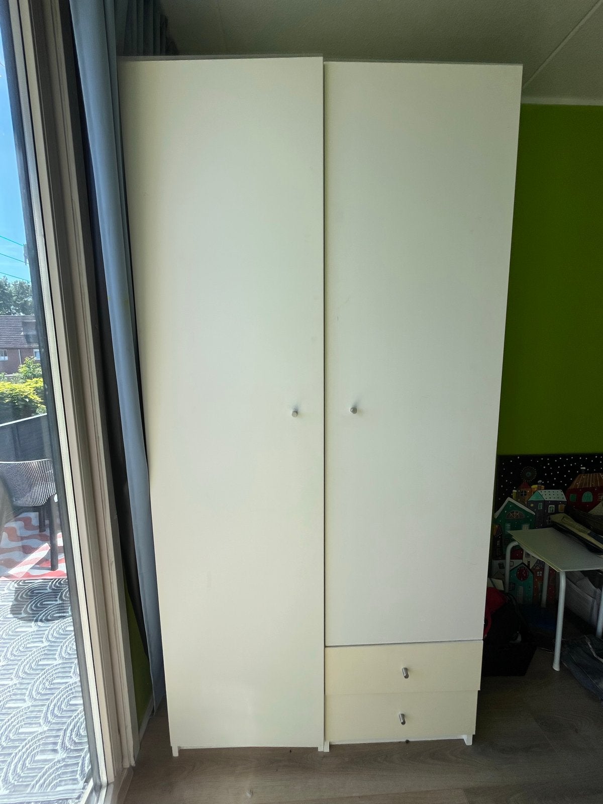 Witte kledingkast met lades - LEFT SIDE ONLY, Ophalen, Gebruikt, 50 tot 100 cm, Met lade(s)