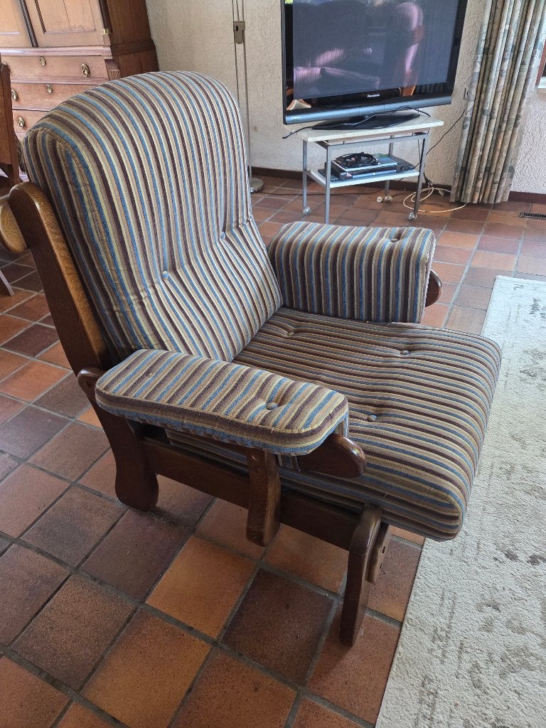 compleet bankstel, Ophalen, Hout, Gebruikt, Driepersoons