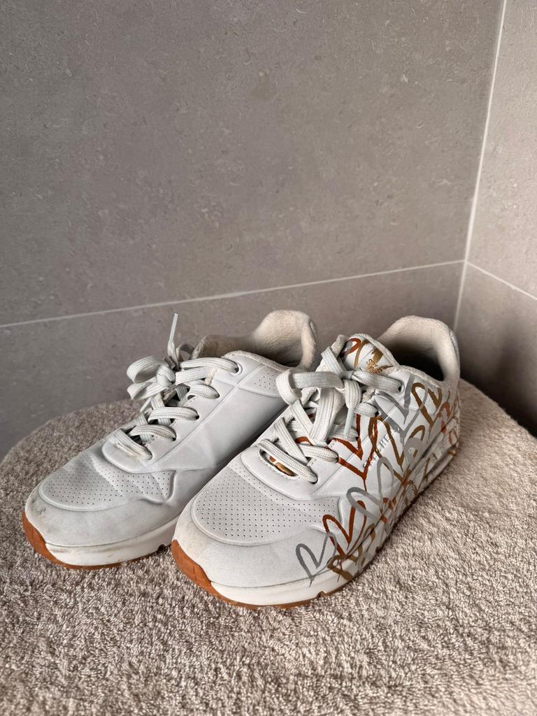 Skechers sneakers dames maat 38, Ophalen of Verzenden, Gedragen, Wit, Sneakers of Gympen