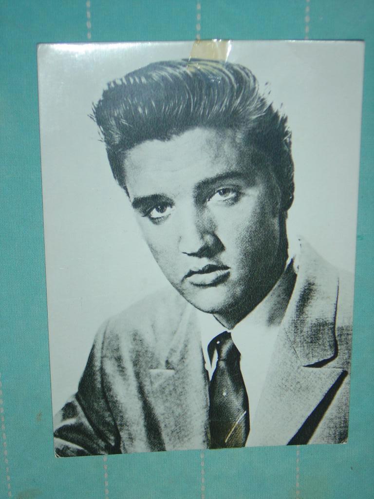 17) Zwart-wit ansichtkaart Elvis Presley, Ophalen of Verzenden, 1980 tot heden, Gelopen, Sterren en Beroemdheden