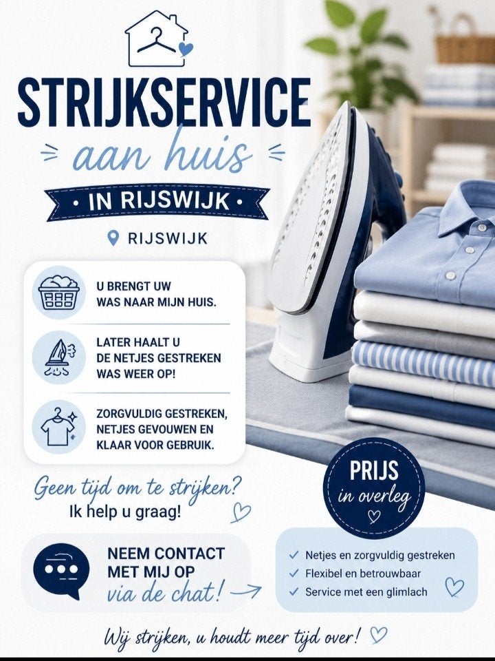 strijkservice aangeboden in Rijswijk!