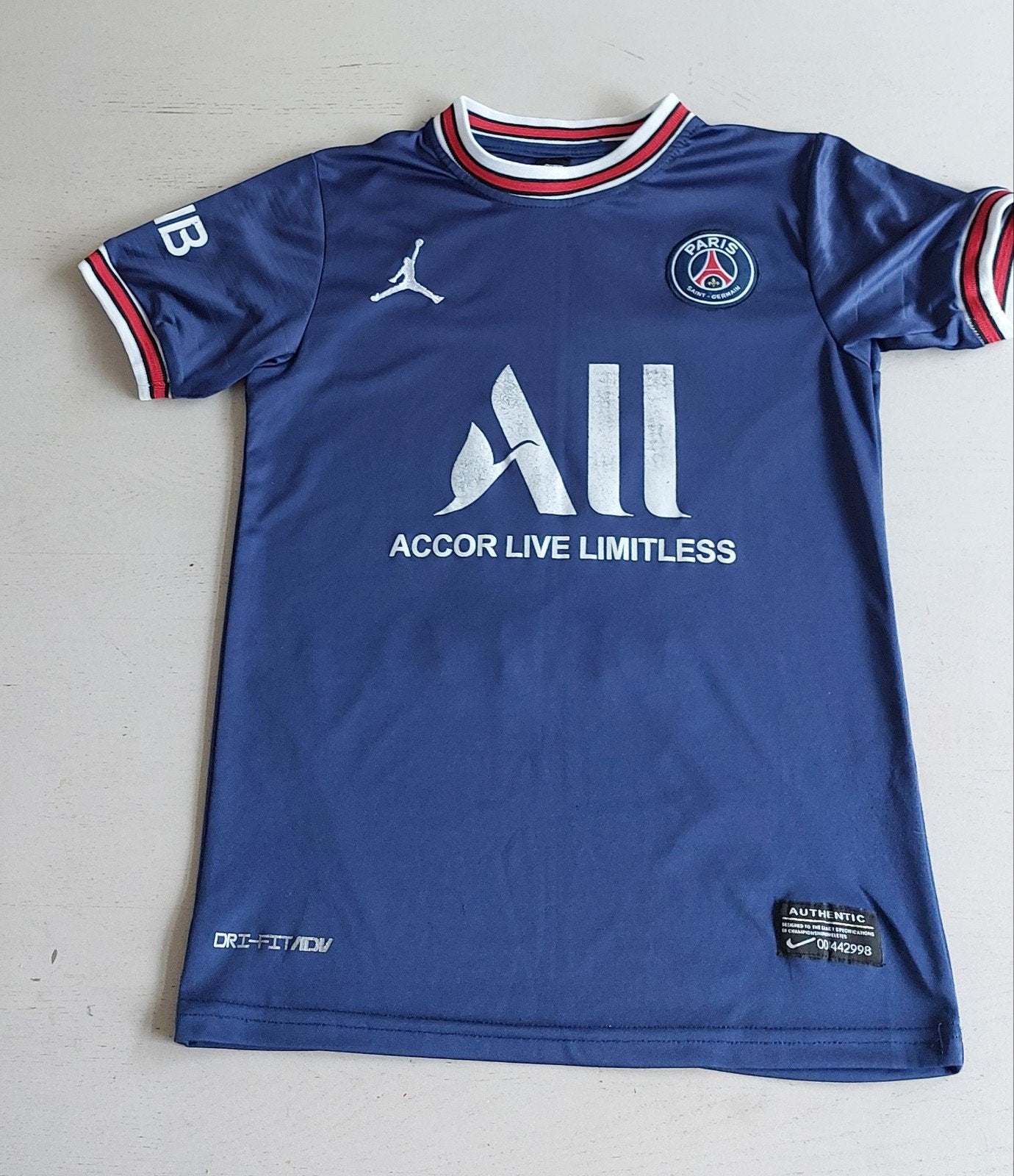 Voetbal t-shirt paris saint-germain kids mt 11/12, Ophalen of Verzenden, Zo goed als nieuw, Buitenlandse clubs, Shirt
