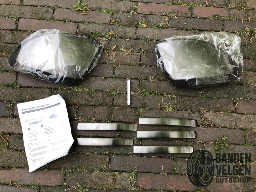 Mercedes-Benz Vito W447 2014 Donker RVS Spiegelkappen L + R, Auto-onderdelen, Spiegels, -, Nieuw, Ophalen of Verzenden, -