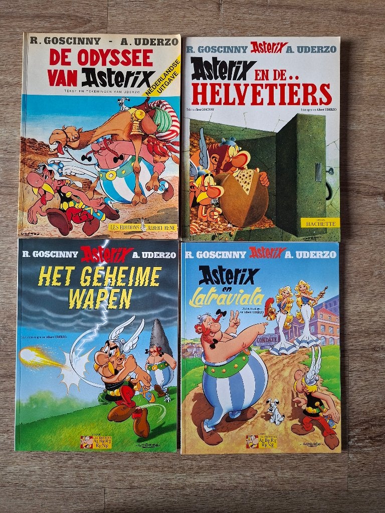 7 Asterix stripboeken Albert en Rene uitgaven , en Dargaud, Meerdere stripboeken, Ophalen of Verzenden, Zo goed als nieuw