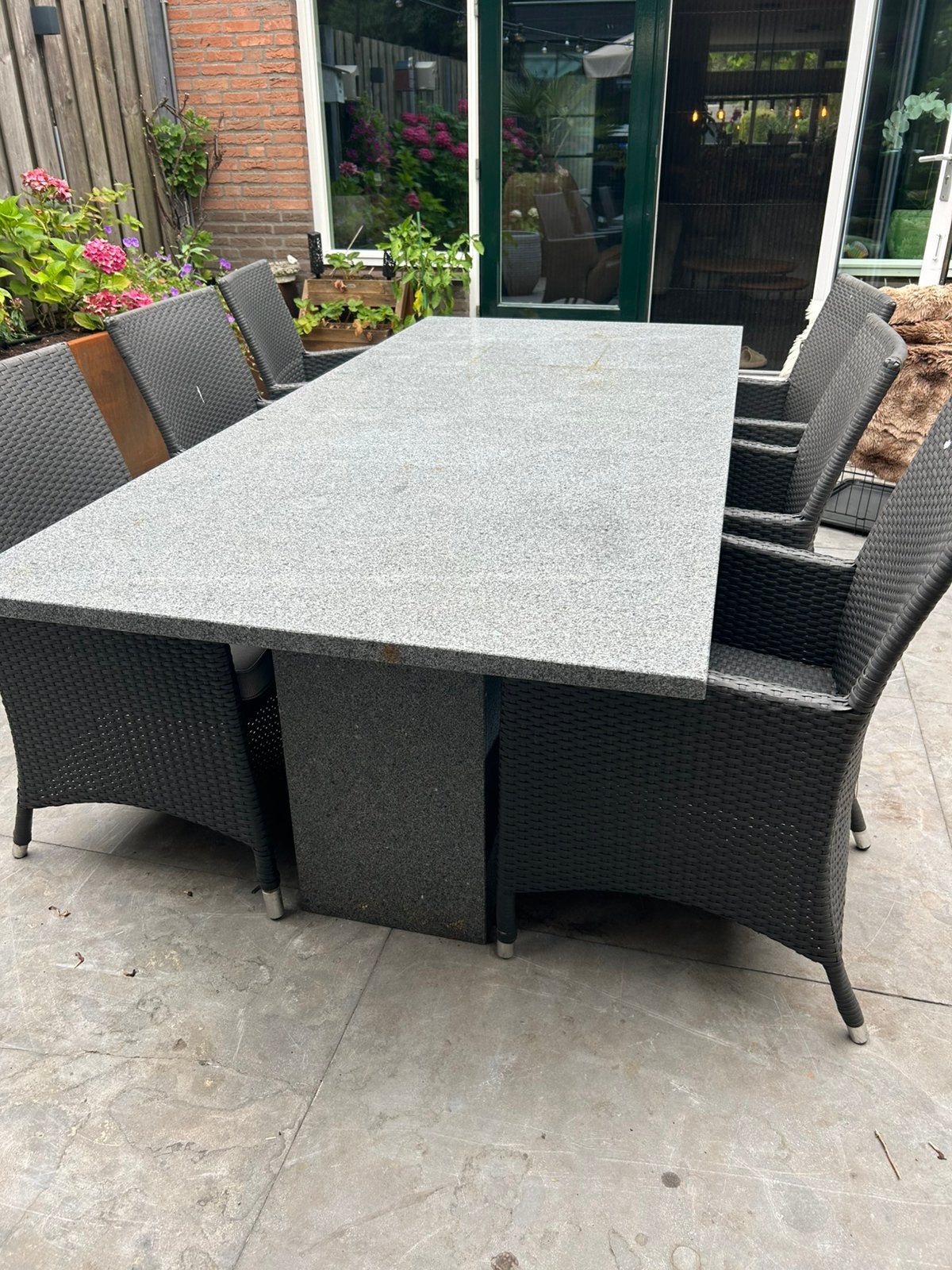 Tafel donkergrijs gezoet, zeer zwaar, Ophalen, Overige materialen, Gebruikt, Eettafel
