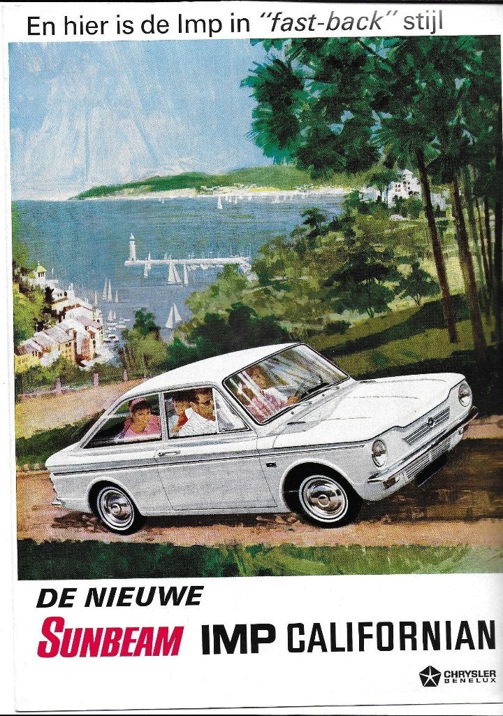 Sunbeam Imp Californian folder (su01) auto, Verzenden, Zo goed als nieuw, Overige merken