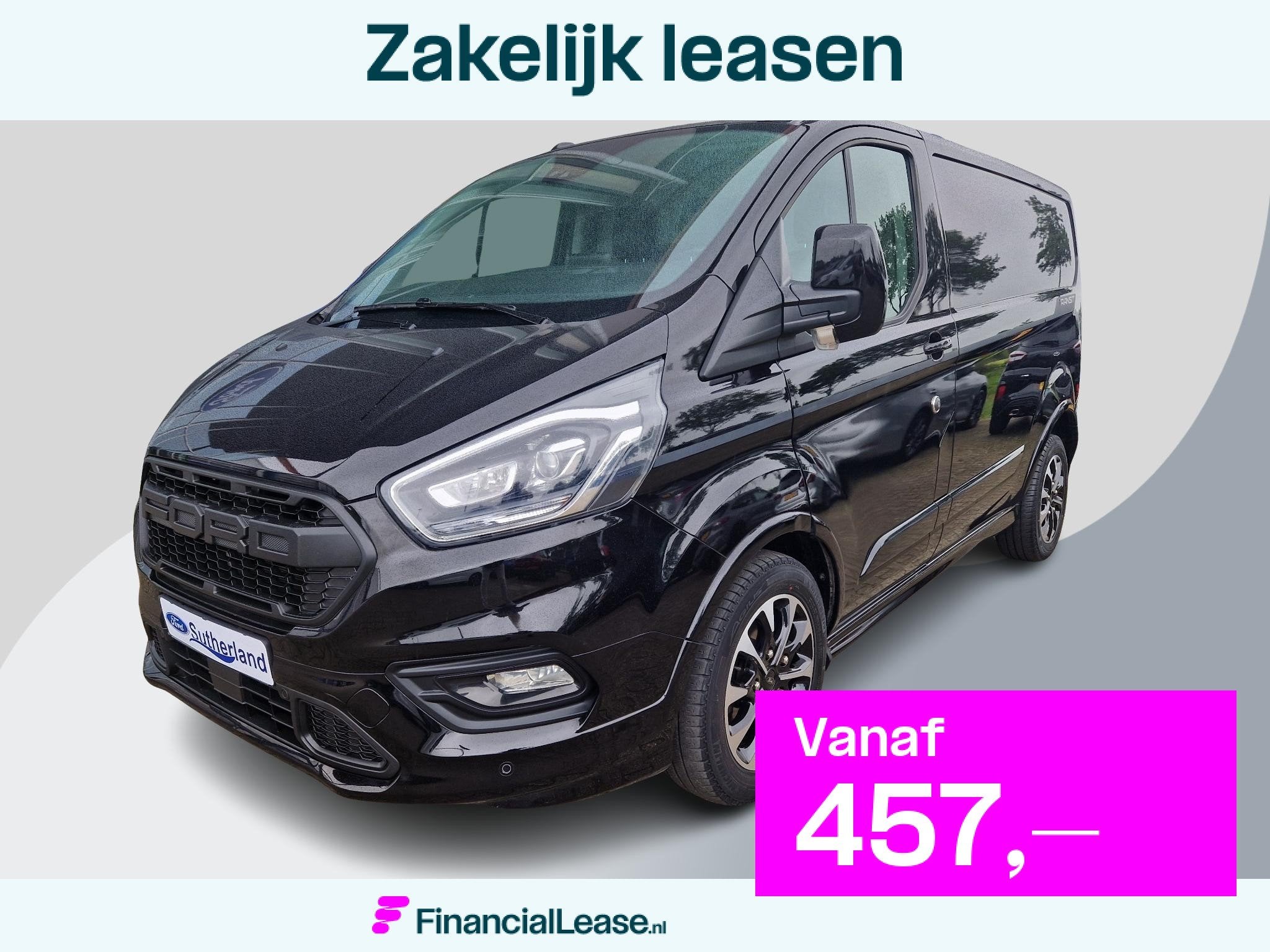 Ford Transit Custom 320 2.0 TDCI L1H1 Sport | 185PK! | ZEER, 15 km/l, Euro 6, 4 cilinders, Leder en Stof
