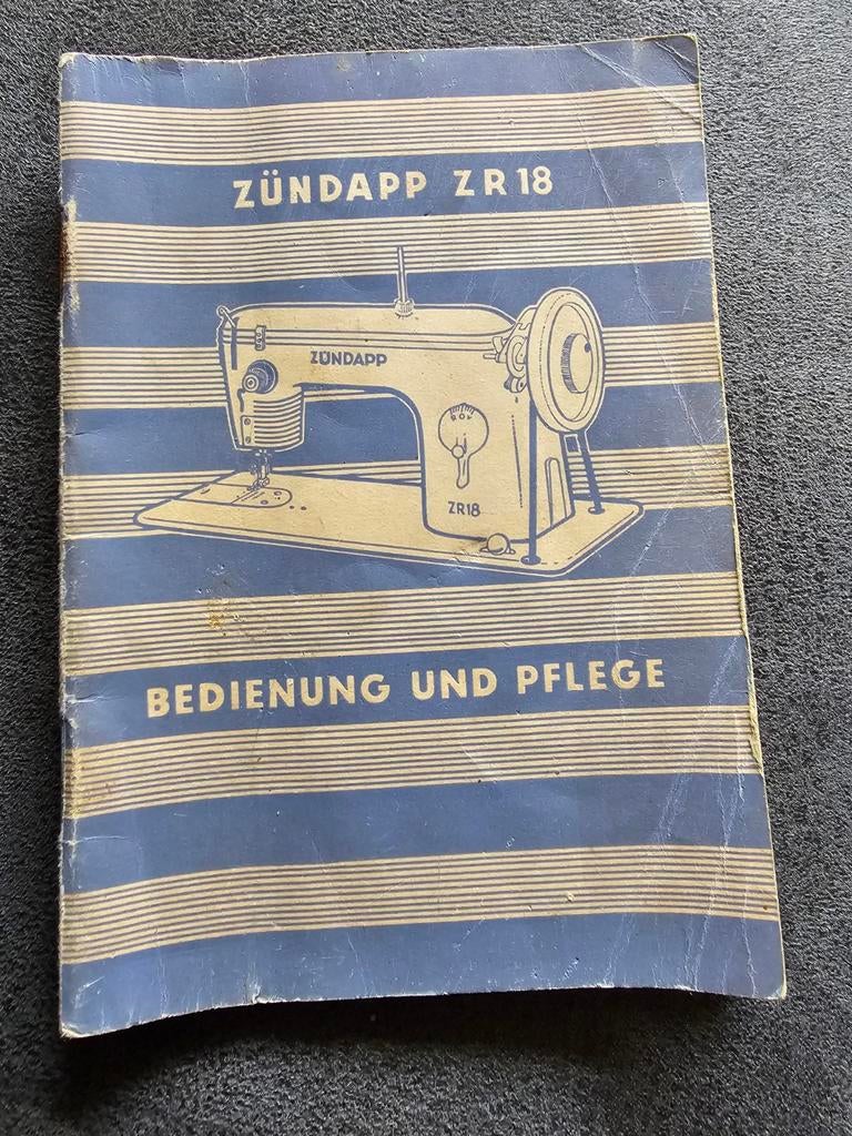 Zundapp ZR 18 Bediening en Onderhoud Naaimachine origineel., Fietsen en Brommers, Ophalen of Verzenden, Gebruikt