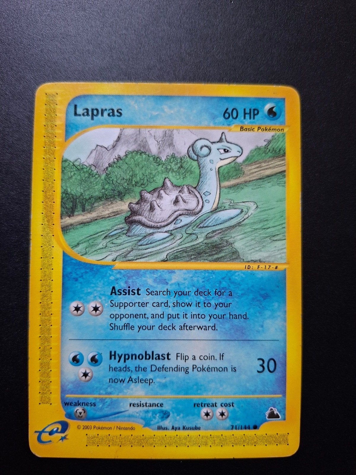 Pokémon Kaart Lapras 7/144 skyridge, Hobby en Vrije tijd, Ophalen of Verzenden, Gebruikt, Losse kaart