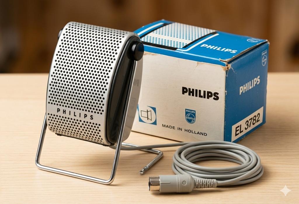 Vintage Philips EL 3782/00 microfoon IN ORIGINELE DOOS, Ophalen, Nieuw, Overige typen