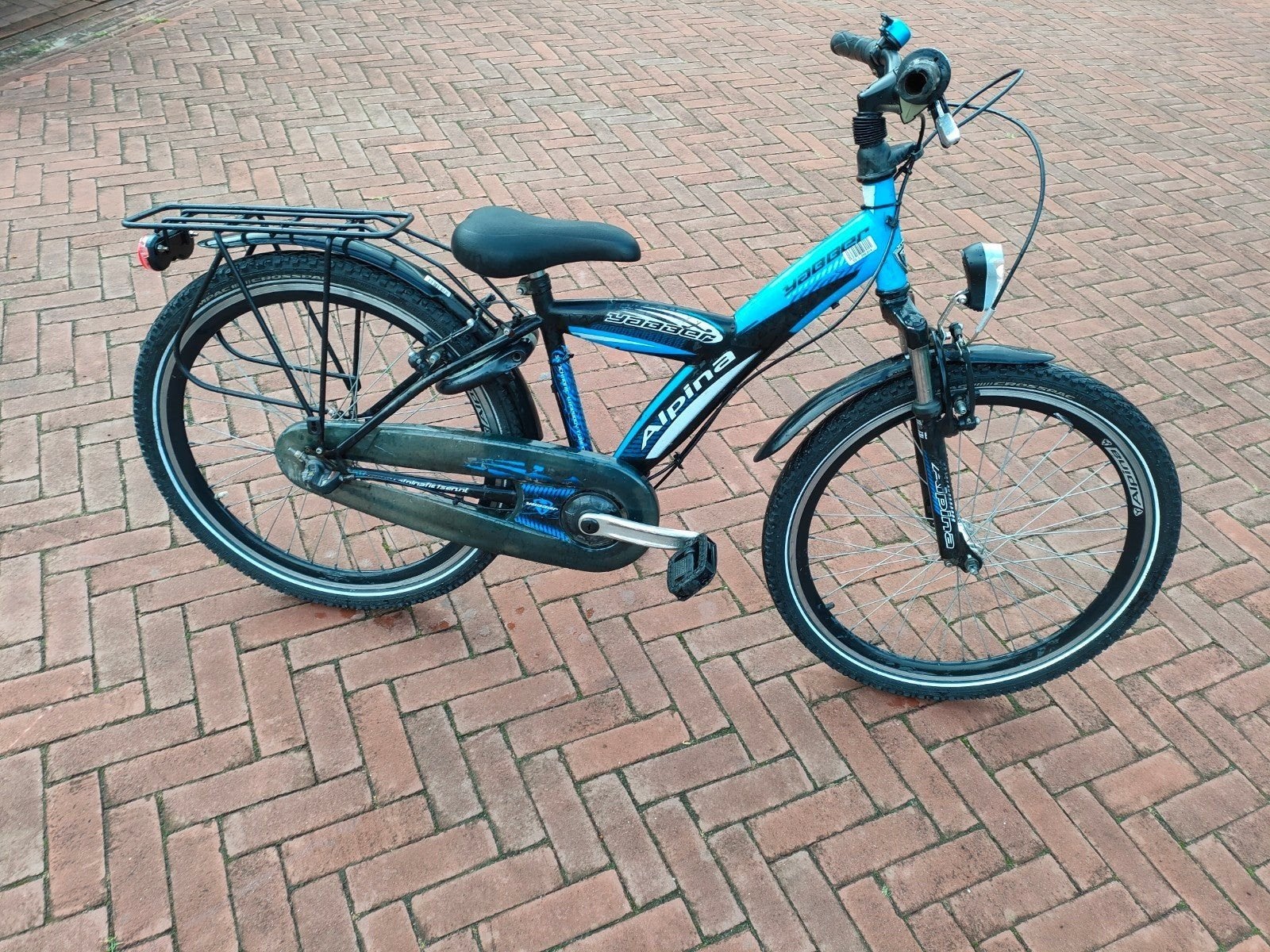 alpina yabber fiets 24 inch met 3 speed, Ophalen, Terugtraprem, 24 inch, Zo goed als nieuw