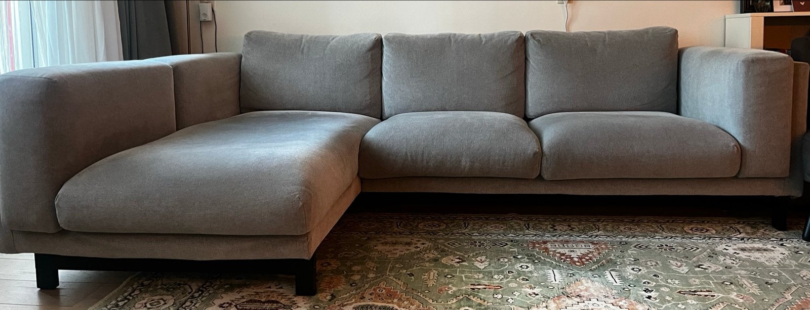 IKEA Nockeby bank - Comfortabele en stijlvolle hoekbank, Huis en Inrichting, Banken | Bankstellen, Ophalen, 250 tot 300 cm, Gebruikt