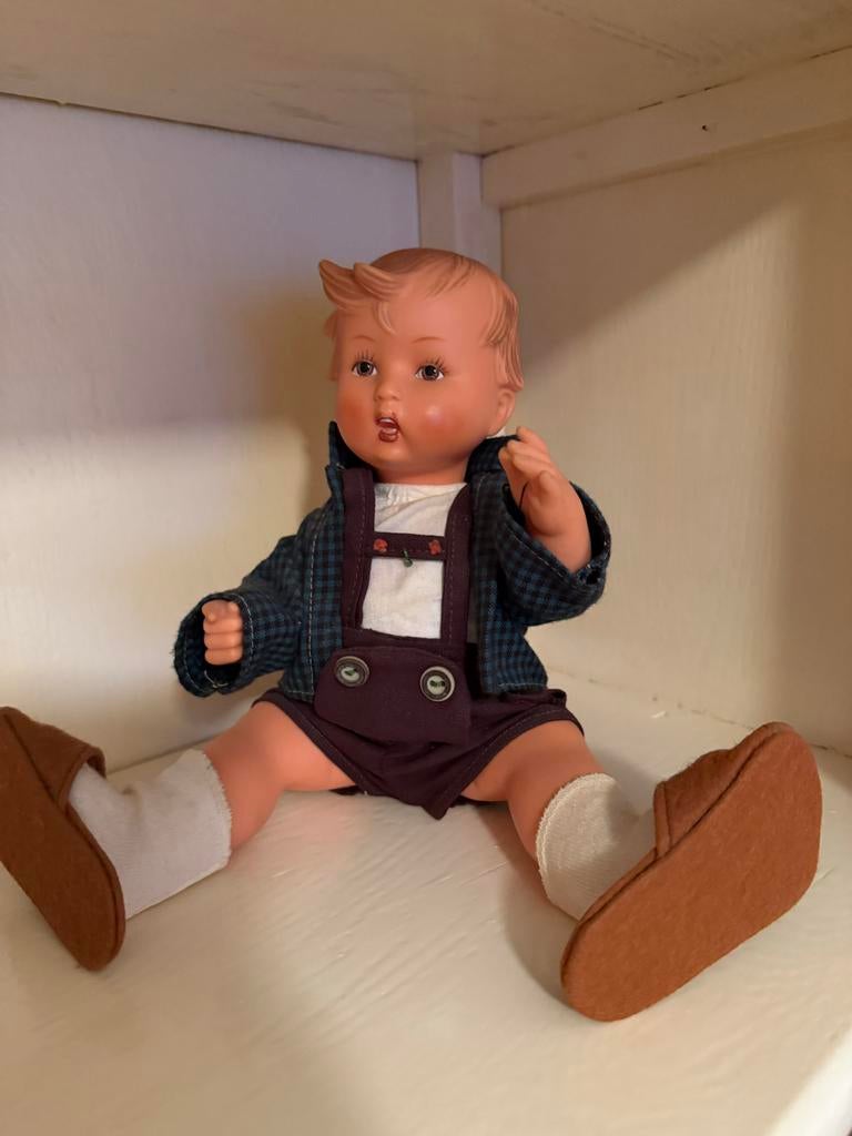 Antieke Hummel Pop - Jongen in Lederhose, Ophalen of Verzenden, Gebruikt, Pop