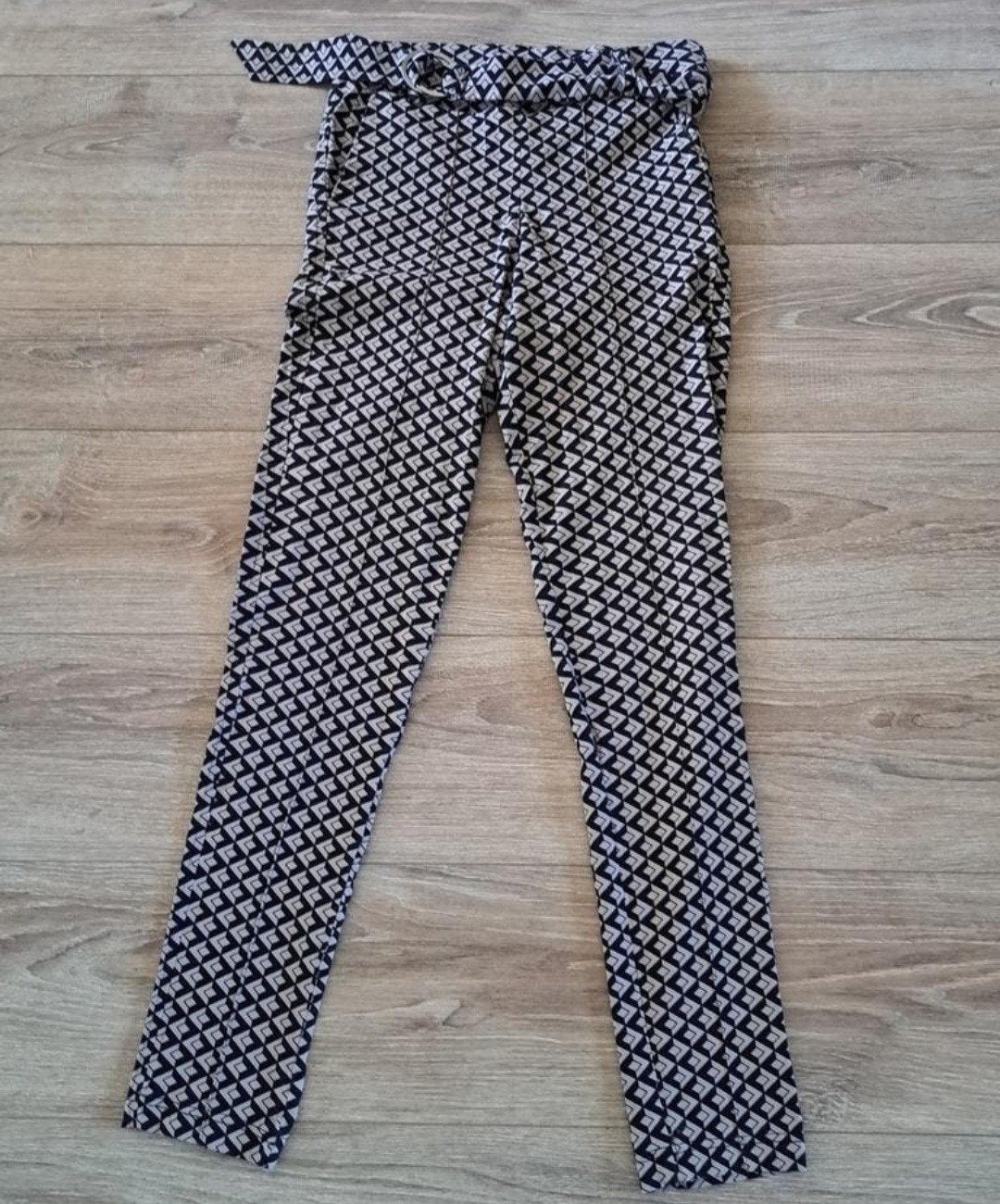 Helena Hart broek met print en ceintuur - Maat M, Maat 38/40 (M), Meerkleurig, Gedragen, Helena Hart