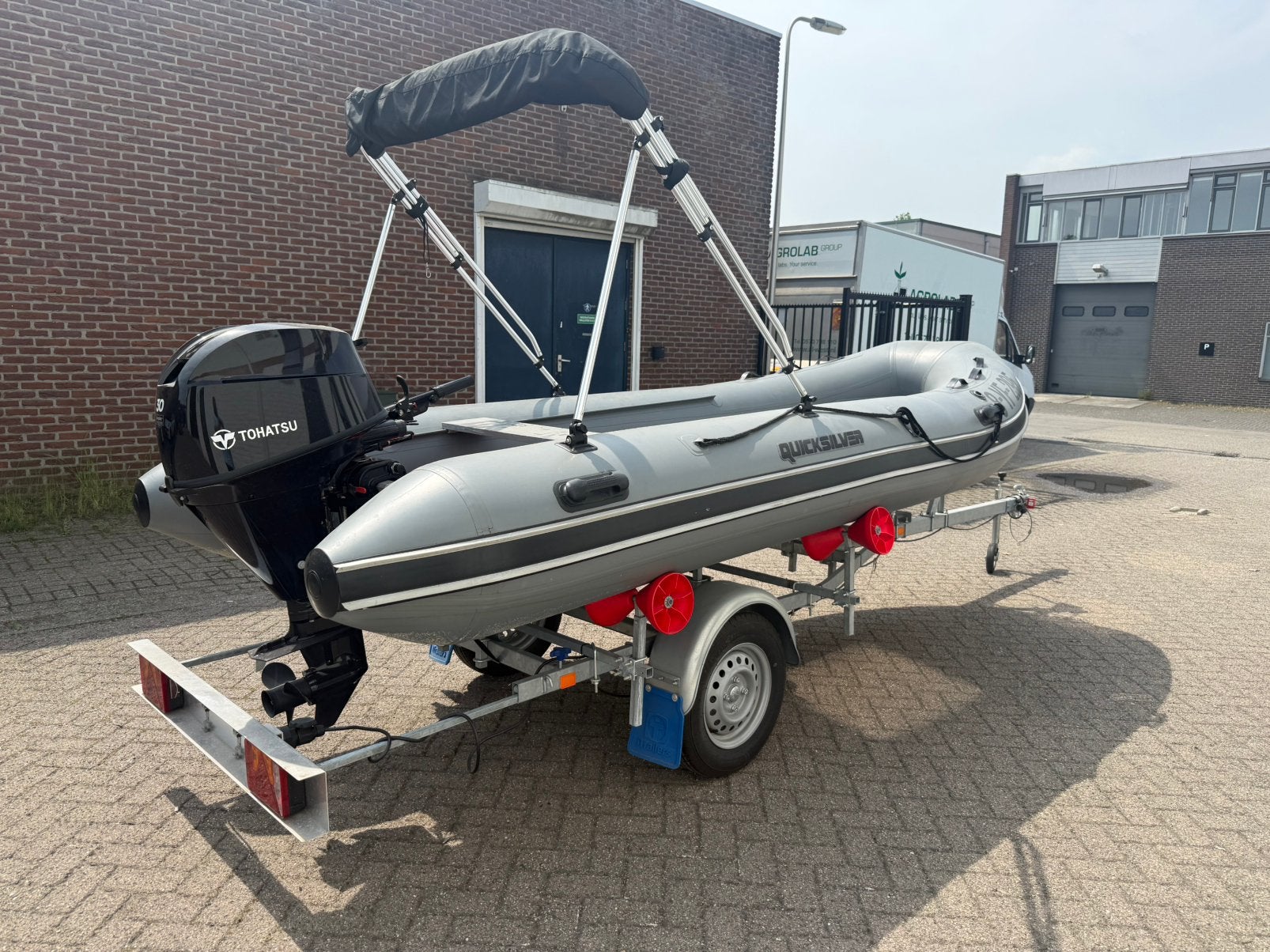 Quicksilver Alu Rib 420 (bj ‘22) met 30 pk Tohatsu (bj ‘24), Watersport en Boten, Speedboten, Ophalen, 4 m, Viertaktmotor, Rubber