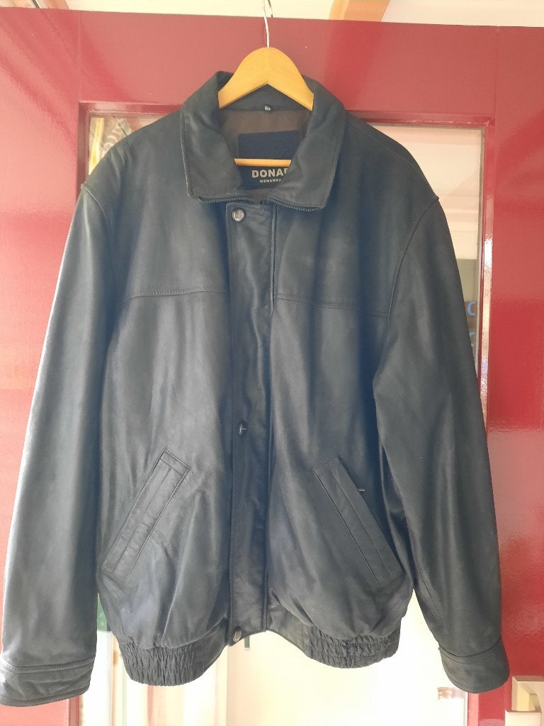 zwarte leren jas voor heren, maat 56, Kleding | Heren, Ophalen, Zwart, Maat 56/58 (XL), Zo goed als nieuw