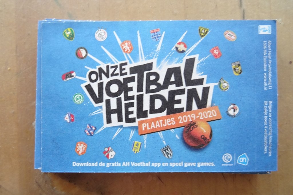 Voetbal helden plaatjes AH, Albert Heijn, Ophalen