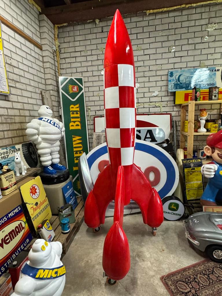 Mega Grote Raket Decoratie - Tintin Kuifje Stijl, Ophalen