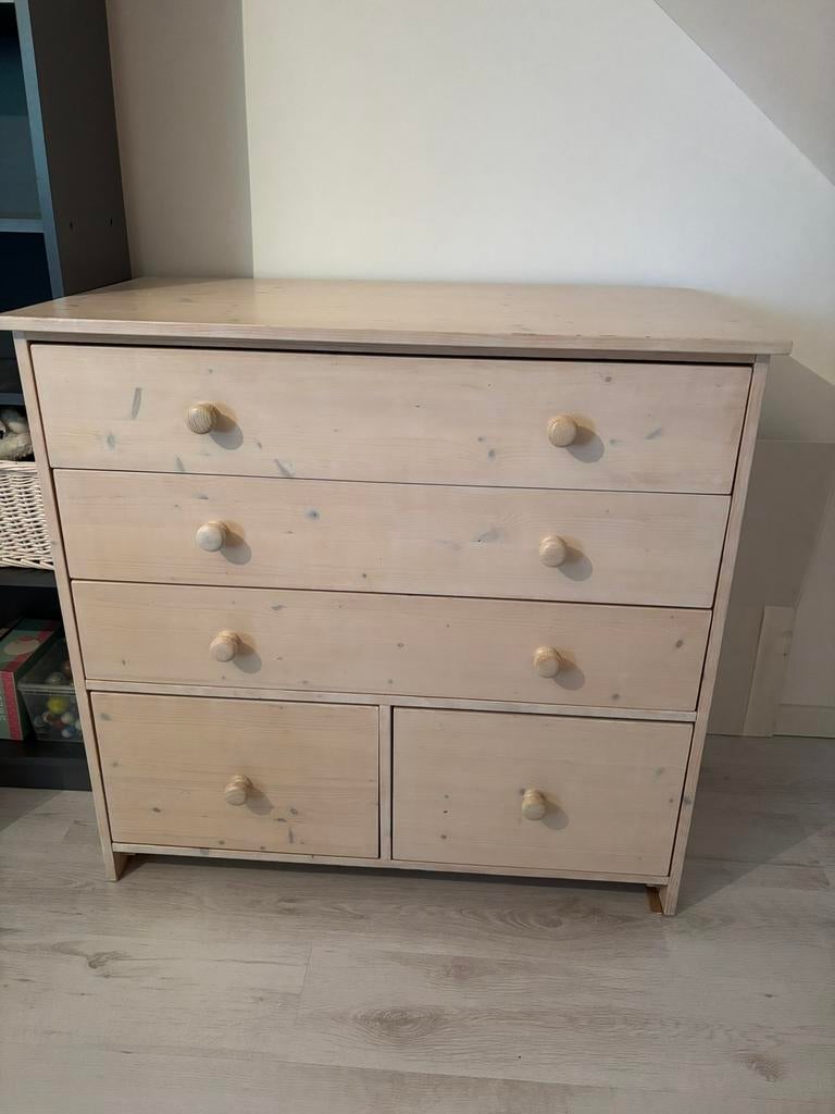 Massief houten ladenkast / commode, Huis en Inrichting, Kasten | Ladekasten, Ophalen, Overige materialen, 50 tot 100 cm, Zo goed als nieuw