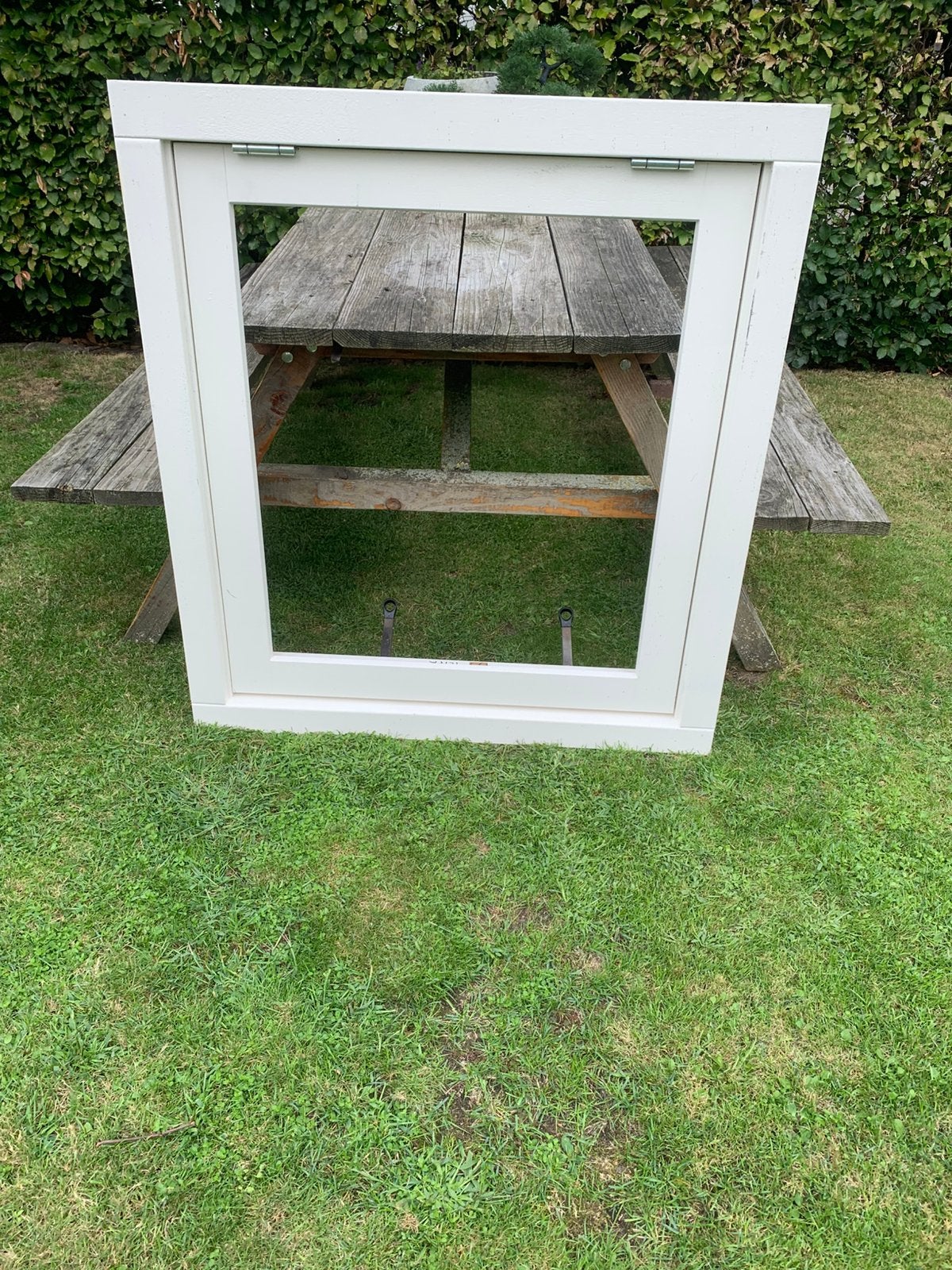 Nieuw kozijn met uitzetraam 100x110cm, Raamkozijn, Zo goed als nieuw, Hout, Ophalen
