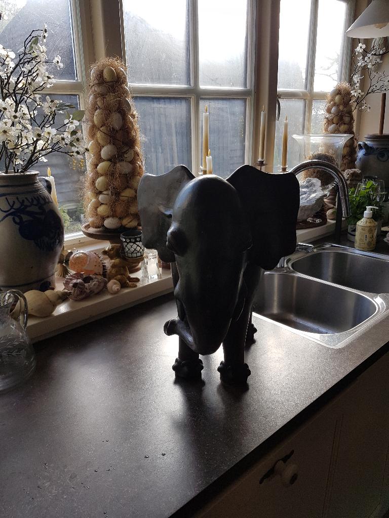 Te Koop stenen olifant, Antiek en Kunst, Ophalen