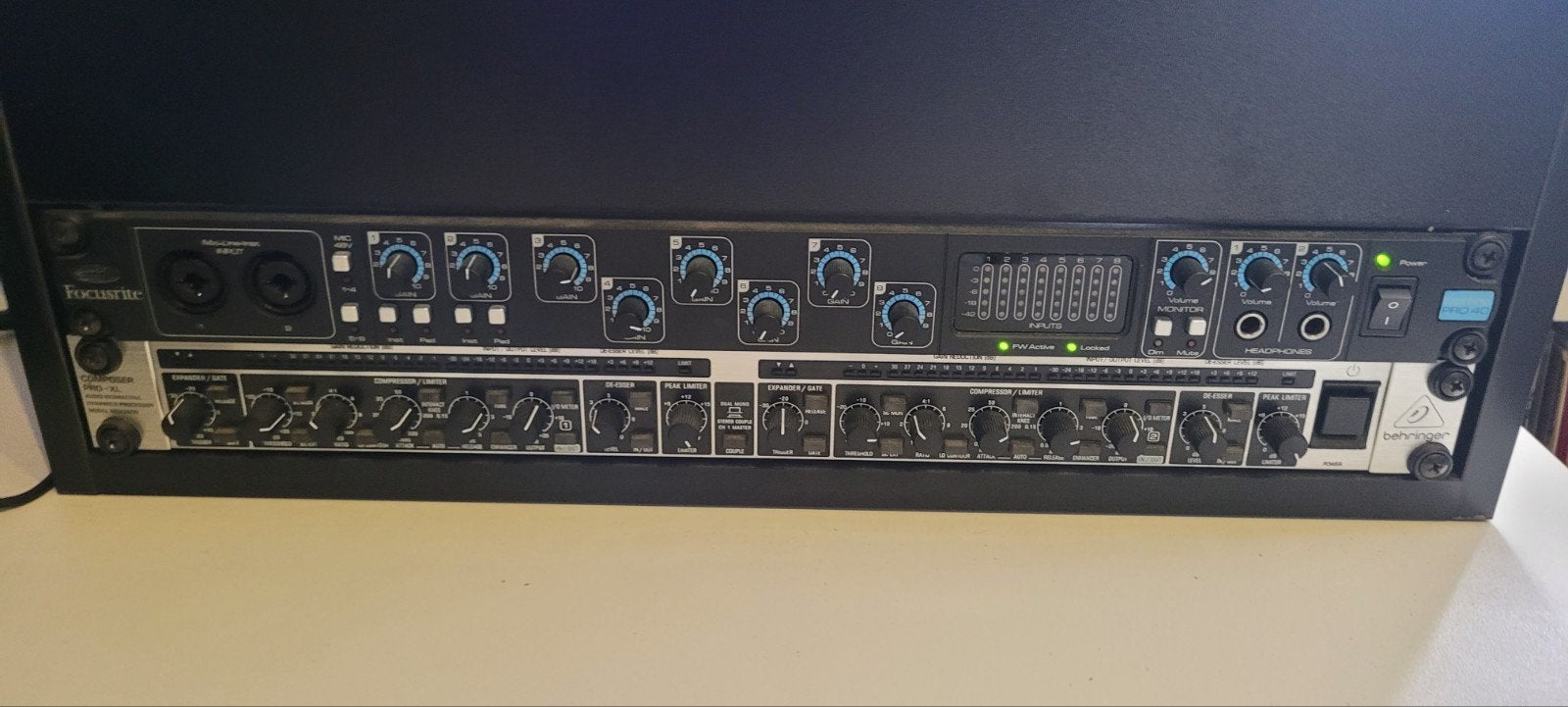 Focusrite Saffire Pro 40 FireWire Audio Interface, Ophalen, Gebruikt, 10 tot 20 kanalen, Microfooningang