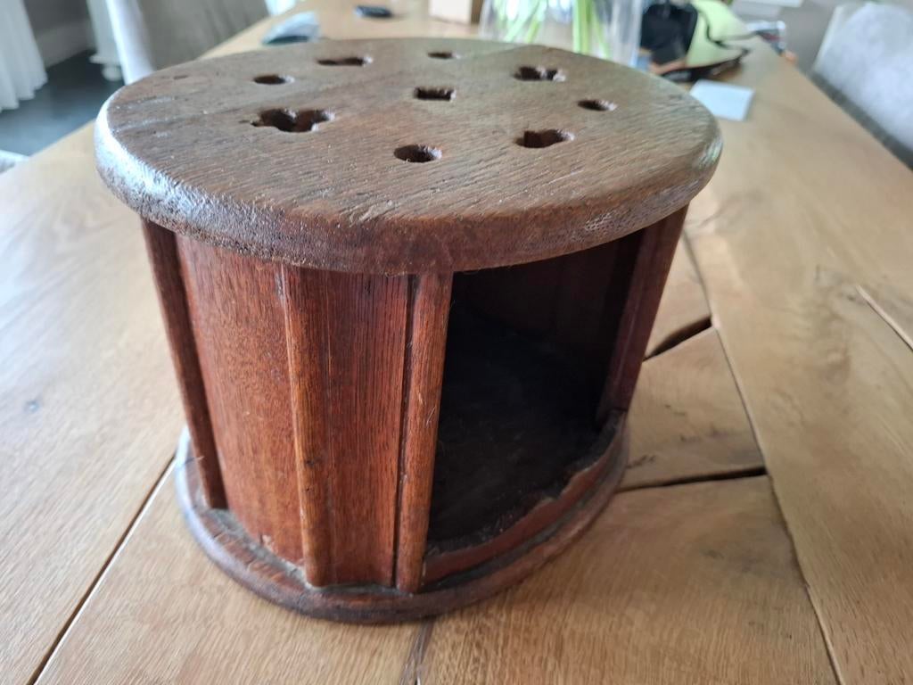 Antieke voetstoof, hout, Ophalen of Verzenden