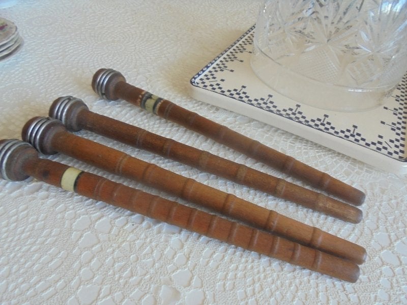 4 oude lange kantklos stokken, Antiek en Kunst, Ophalen of Verzenden