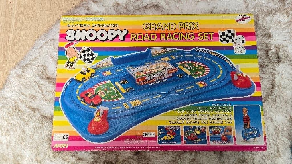 Snoopy Grand Prix Road Racing Set - Vintage Racebaan, Ophalen of Verzenden, Snoopy, Gebruikt, Boek of Spel