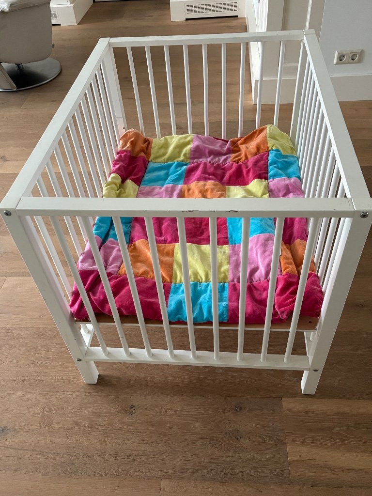 Baby box kleur wit, Kinderen en Baby's, Boxen, Ophalen, Gebruikt, Vierkant, In hoogte verstelbaar