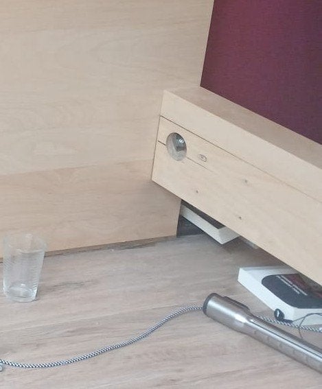 Gratis 2 persoons bed IKEA 200x160, Ophalen, Bruin, Tweepersoons, 200 cm