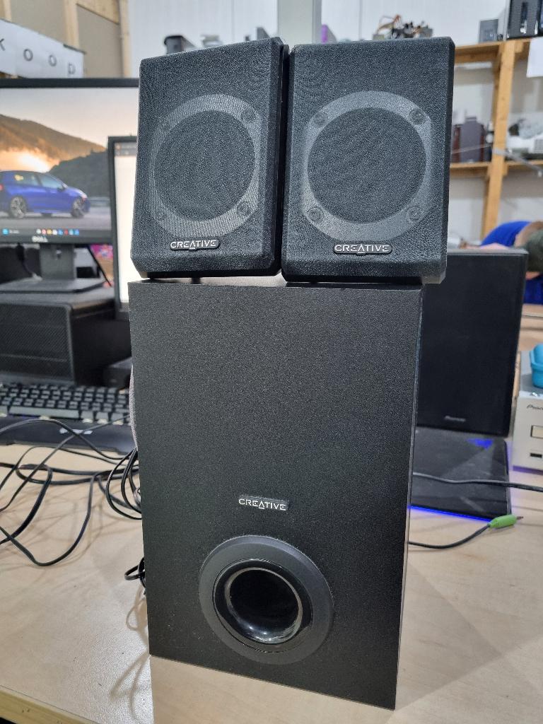 Creative Inspire P380 2.1 PC speaker set, Computers en Software, Pc speakers, Ophalen, Gebruikt, Audiokanaal 2.1, Creative