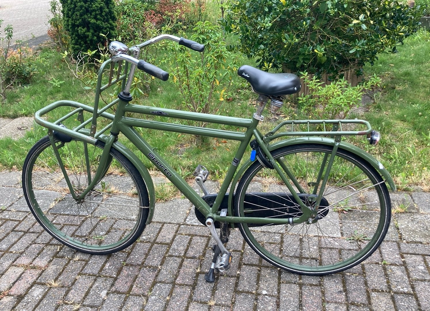 Groene transportfiets sparta, Fietsen en Brommers, Ophalen, Terugtraprem, Sparta, Gebruikt