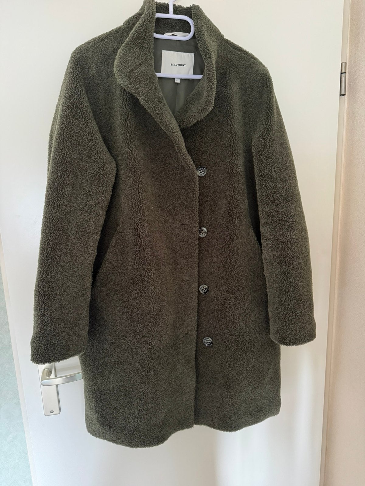 Beaumont winterjas teddy groen maat 42, Ophalen of Verzenden, Gedragen, Maat 42/44 (L), Groen