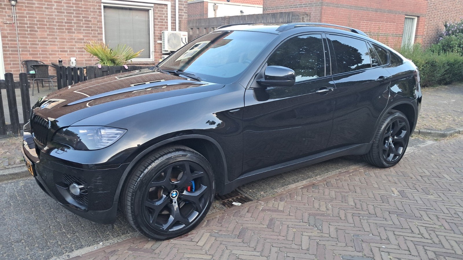 BMW X6 2008 xDrive35i High Executive zwart (youngtimer), Beige, Traction-control, Zwart, Vierwielaandrijving
