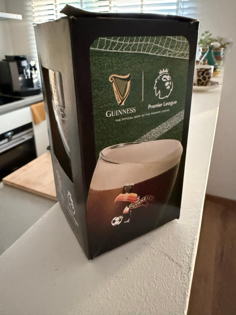Guinness Premier League Limited Edition Glas, Ophalen of Verzenden, Zo goed als nieuw