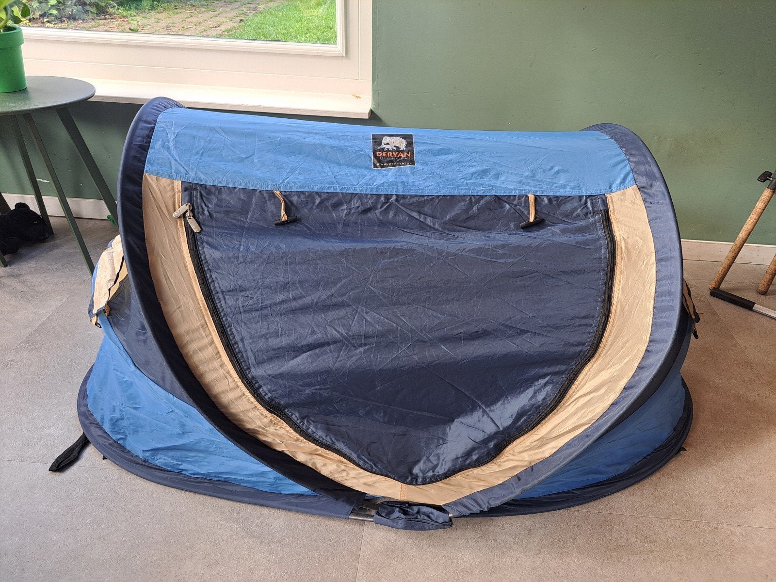 Deryan pop-up tent, Travel Peuter Luxe, + matras + slaapzak, Ophalen of Verzenden, Zo goed als nieuw, Reisbedje
