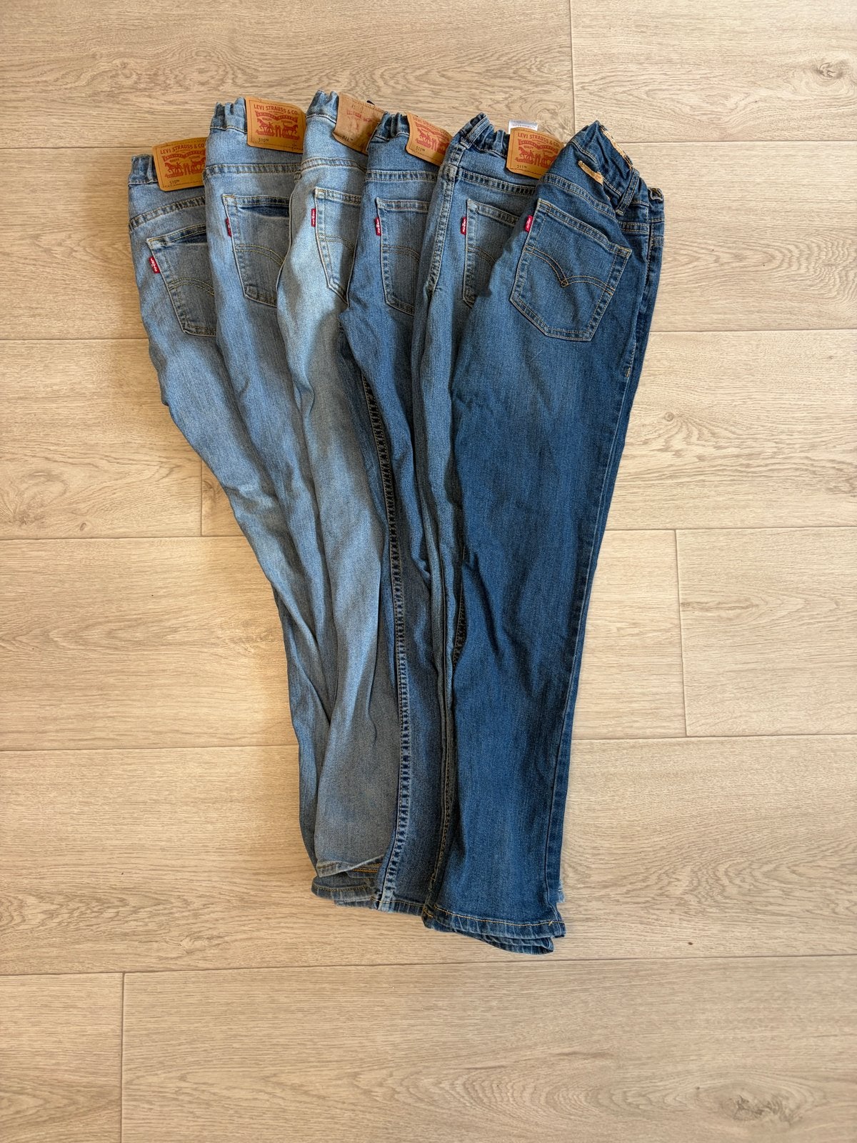 6x Levi's spijkerbroeken (4x 511, 2x 510) maat 12A, Ophalen, Gebruikt, Jongen of Meisje